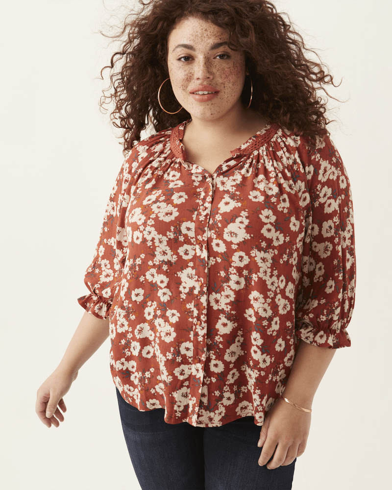 Front of plus size Brittany Button Down Blouse by East Adeline | Dia&Co | dia_product_style_image_id:206301